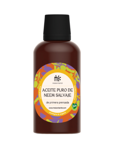 Aceite de Neem Salvaje Puro Bio 55ml. Frasco Ámbar