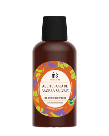 Aceite Baobab Salvaje Puro Bio 55ml. Frasco Ámbar